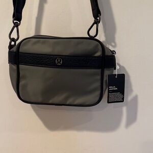 lululemon athletica Black and Gray Camera Crossbody Bag
